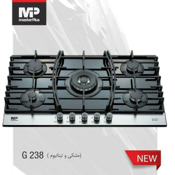 اجاق گاز ۵ شعله شیشه‌ای g 238  مسترپلاس