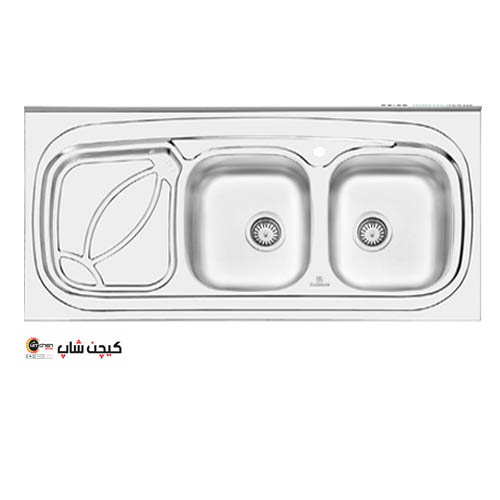 سینک نیمه فانتزی 2102 روکار پرنیان استیل
